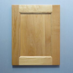 Clear Alder, Solid Reversed Flat Panel, Bevel Shaker Inside Profile, Natural