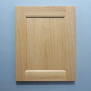 Beech, Solid Reversed Raised Flat Panel, Bevel Shaker Inside Profile, Natural