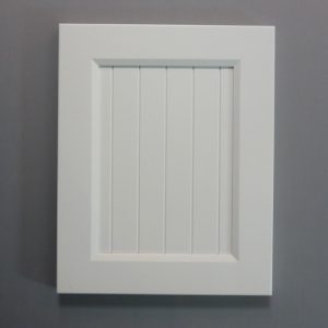 Solid Maple Stiles And Rails, 3/8 Fluted MDF Panel, Bevel Shaker Inside Profile, White Paint