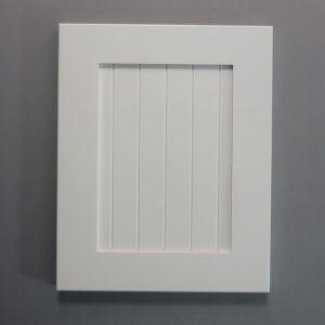 Solid Maple Stiles And Rails, 3/8 Fluted MDF Panel, Shaker Inside Profile, White Paint