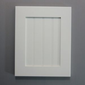 Solid Maple Stiles And Rails, 3/8 Double Fluted MDF Panel, Shaker Inside Profile, White Paint