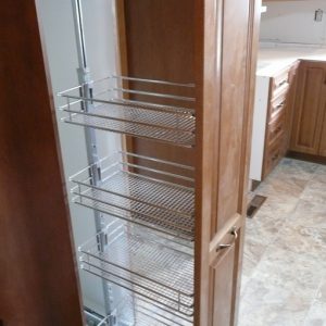 Wire rack pantry pullout.